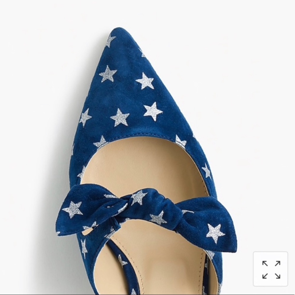 J. Crew Sophia Mules in Starry Suede
